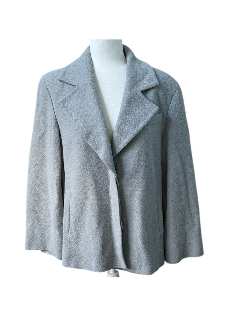 Giorgio Armani Blue Wool Jacket Coat Fully Lined Made in Italy Size 42